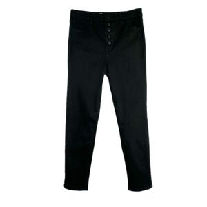 No Boundaries Black High Rise Button Fly Skinny Jeans
